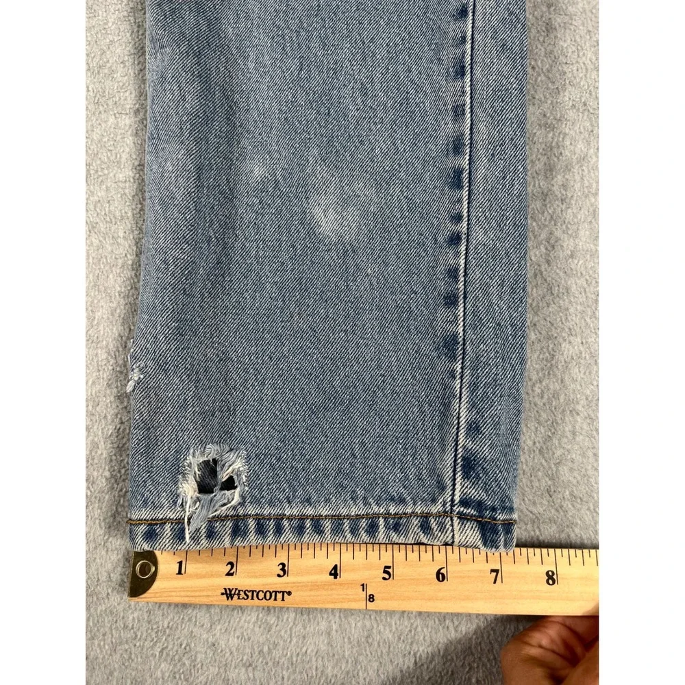 VTG Levis 505 Mens Regular Fit Straight Leg Jeans Light Wash W32 L32 (30x31)